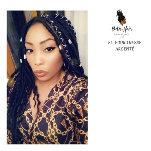 Fil pour tresse argenté